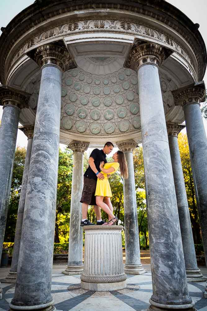 Temple of Diana Engagement session in Rome Italy