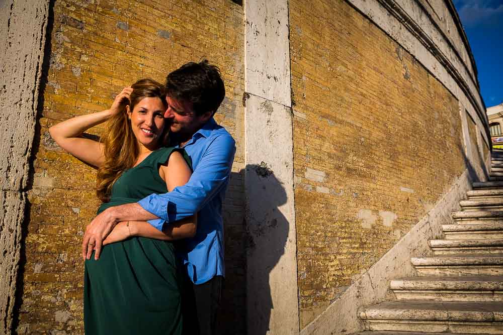 Maternity photography in Rome Italy. Spanish Steps.