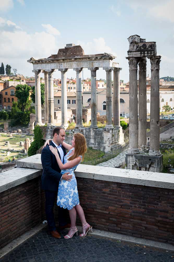 Engaged to be married at the ancient Forum