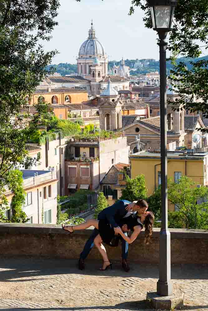 The dip over the roman skyline