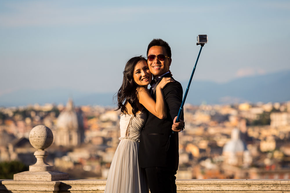 Wedding selfie in Italy
