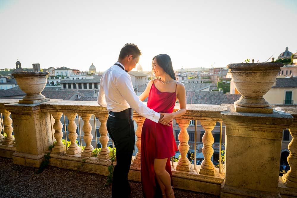 In love in Rome. Romantic love story session.