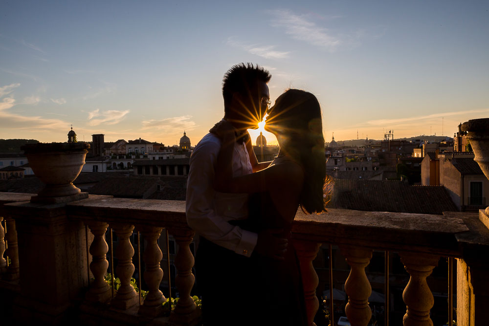 Sunset photography. In love in Rome.