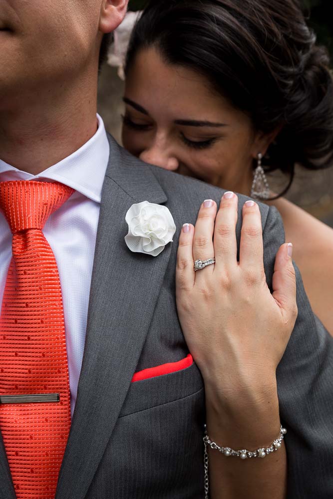 Groom and bride close up photography together