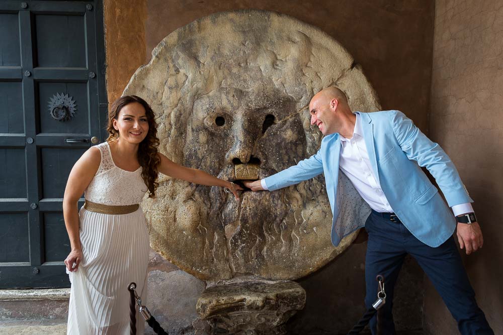 Hand in Bocca della Verita to check out the truth