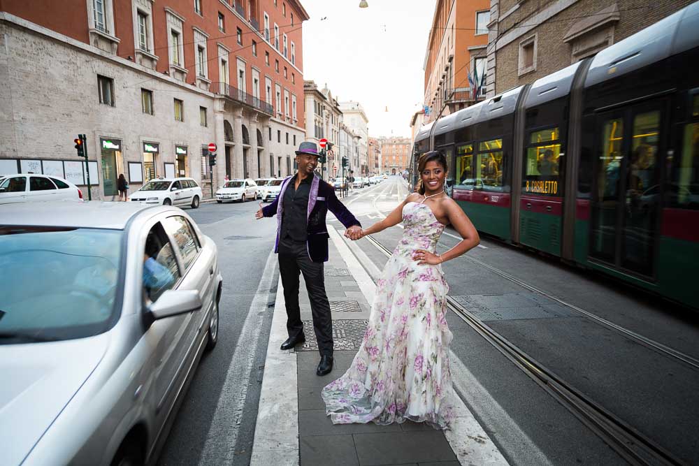 In the streets of Rome Pre Wedding Engagement