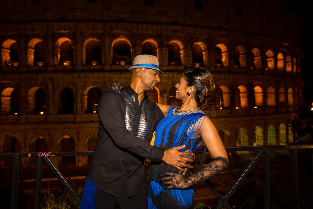 Portrait picture of a couple together in the Eternal city