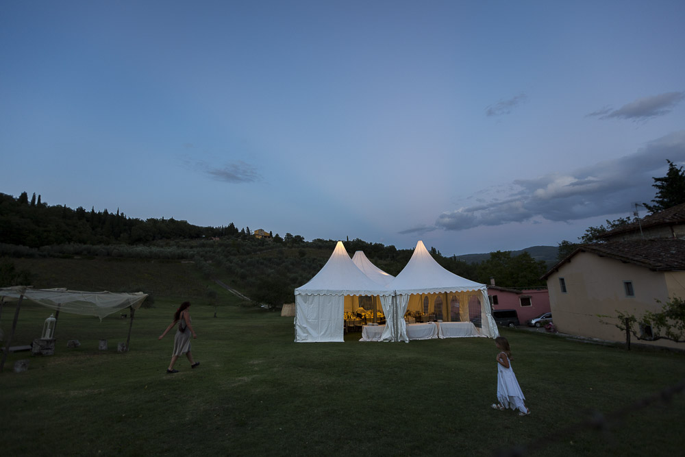 The wedding reception tents. Wedding in Tuscany Italy