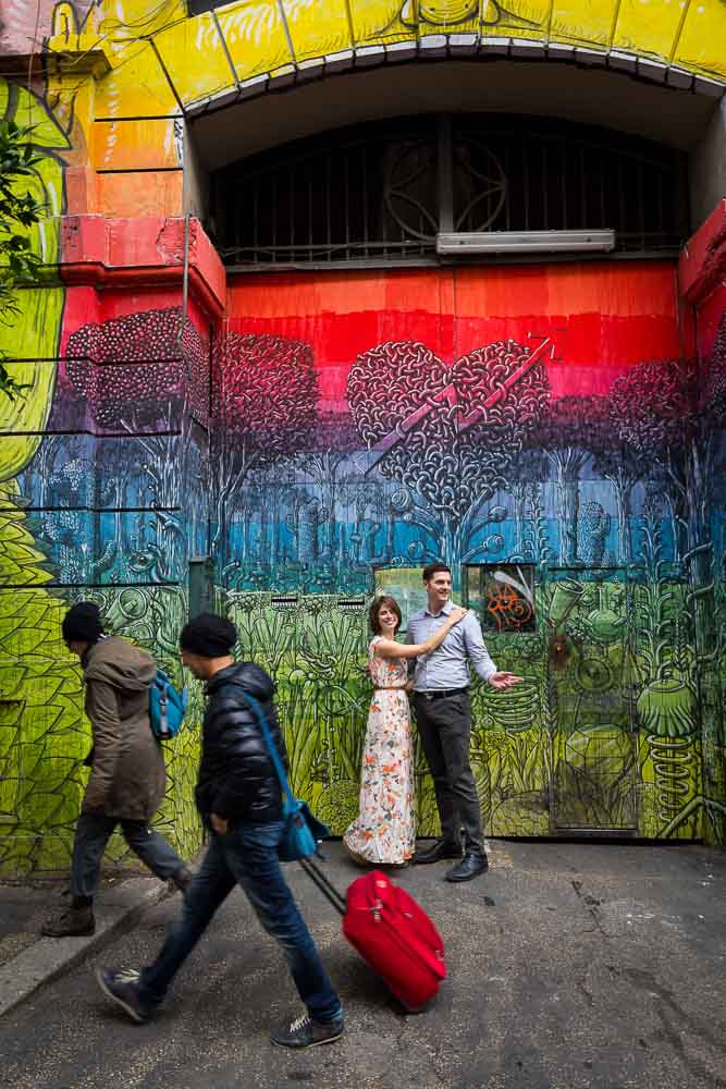 Engagement pictures in the streets