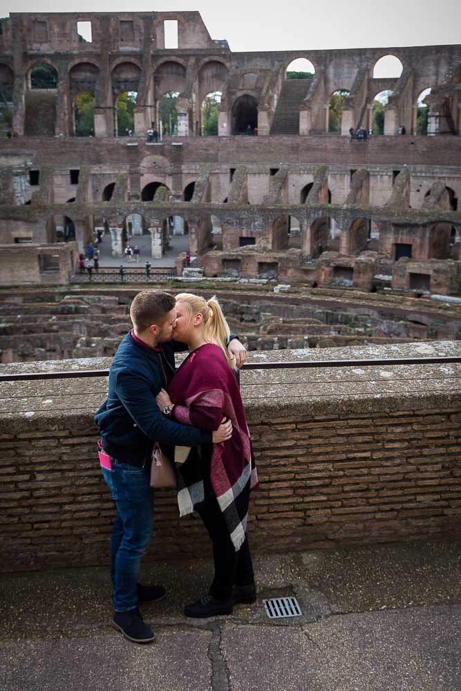 Kissing after the proposal and the Yes!