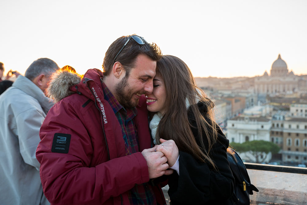 In love in Rome. Romantic picture.