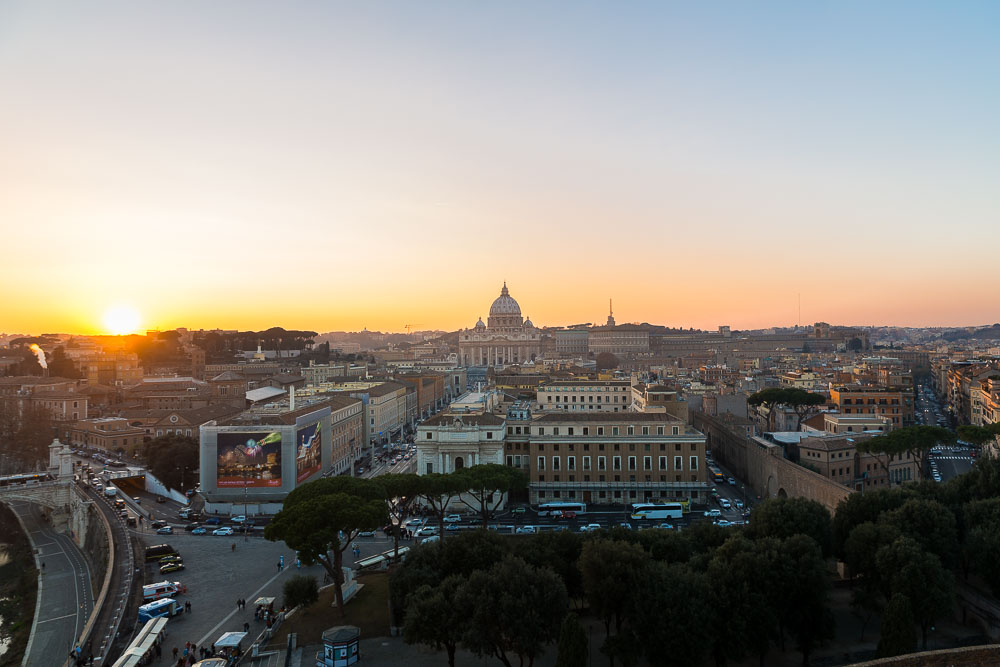 Panoramic view over the roman skyline