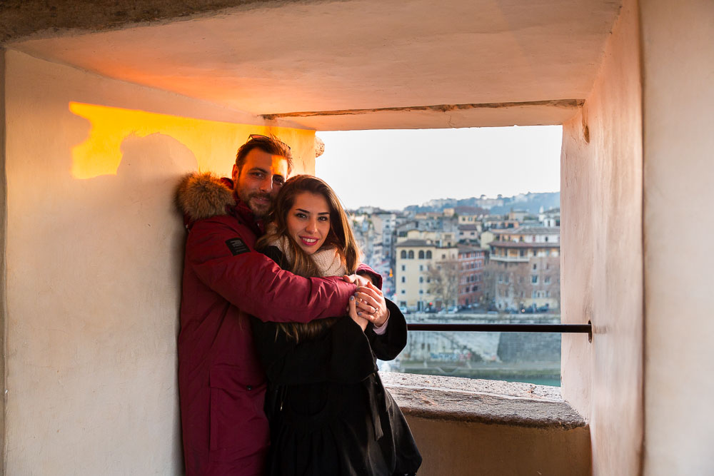 Portrait picture by the Castle window