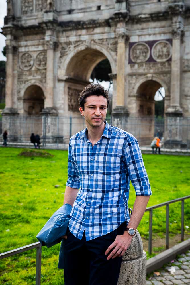 Male portrait picture at Arch of Constantine