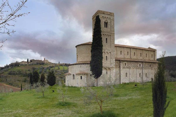 The abbey of Sant Antimo Castel nuovo dell abate Tuscany Italy