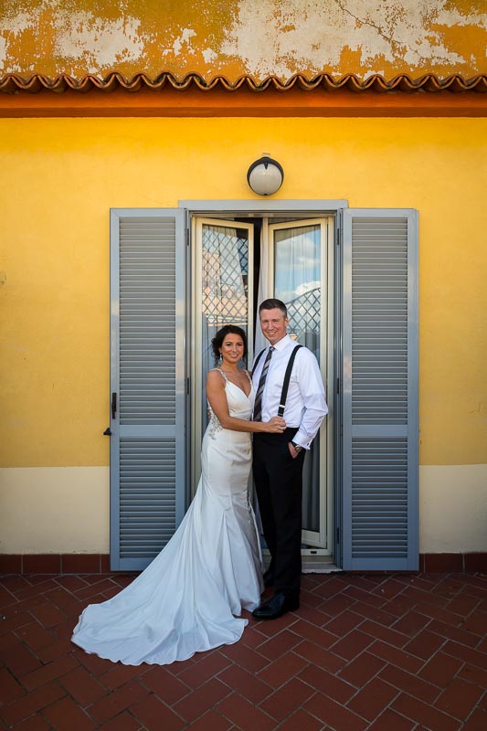 Portrait of the wedding couple