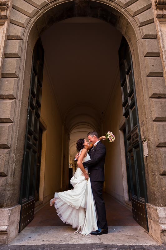 Scenic wedding photography in Rome Italy