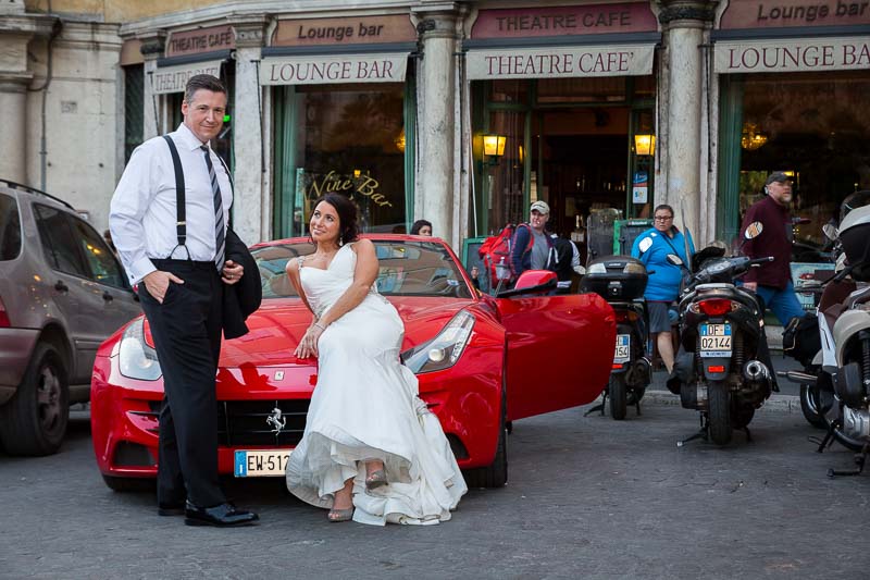 Ferrari wedding photo shoot