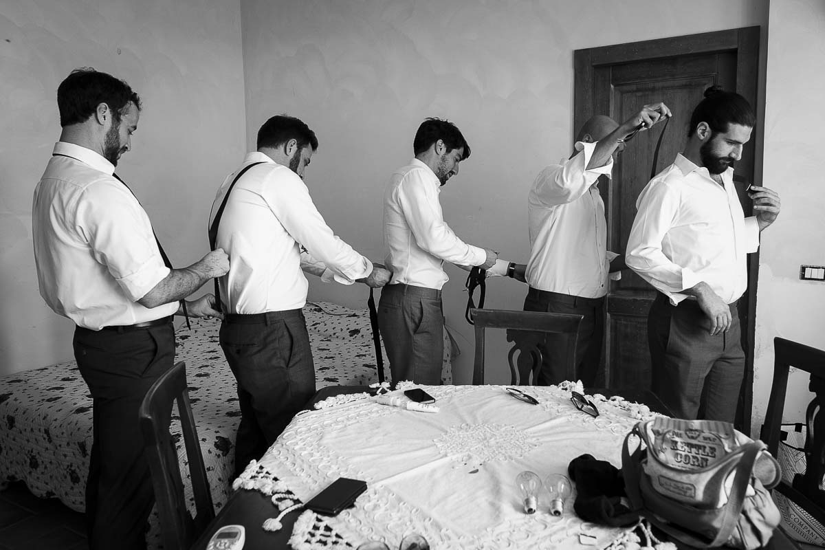 Groomsmen getting ready