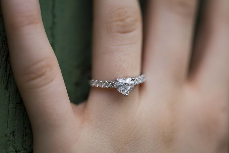 Heart shaped engagement ring