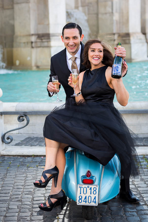 Vespa lifestyle photo shoot at the janiculum hill. Image by Andrea Matone photographer. Rome, Italy.