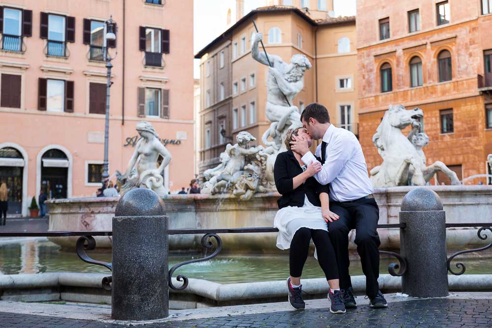Picture of a couple just engaged in Italy