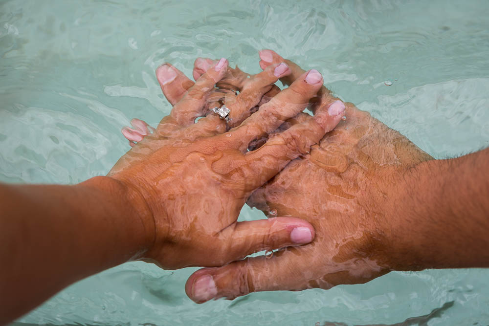 Submerged engagement ring picture