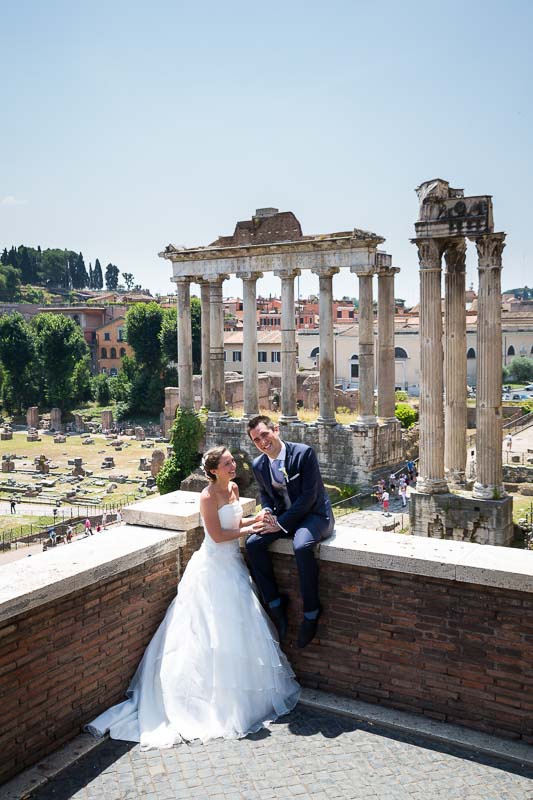 Standing at the Imperial Forum in Rome Italy