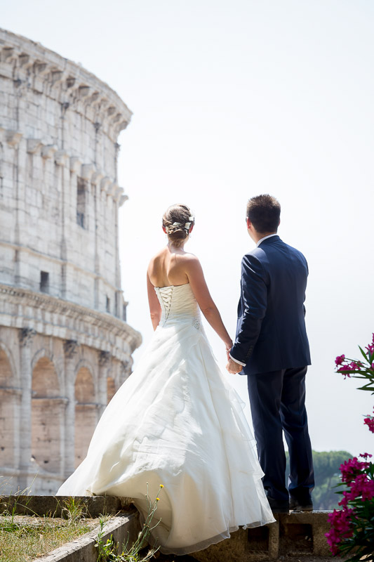 Roman Colosseum wedding photography in Rome Italy