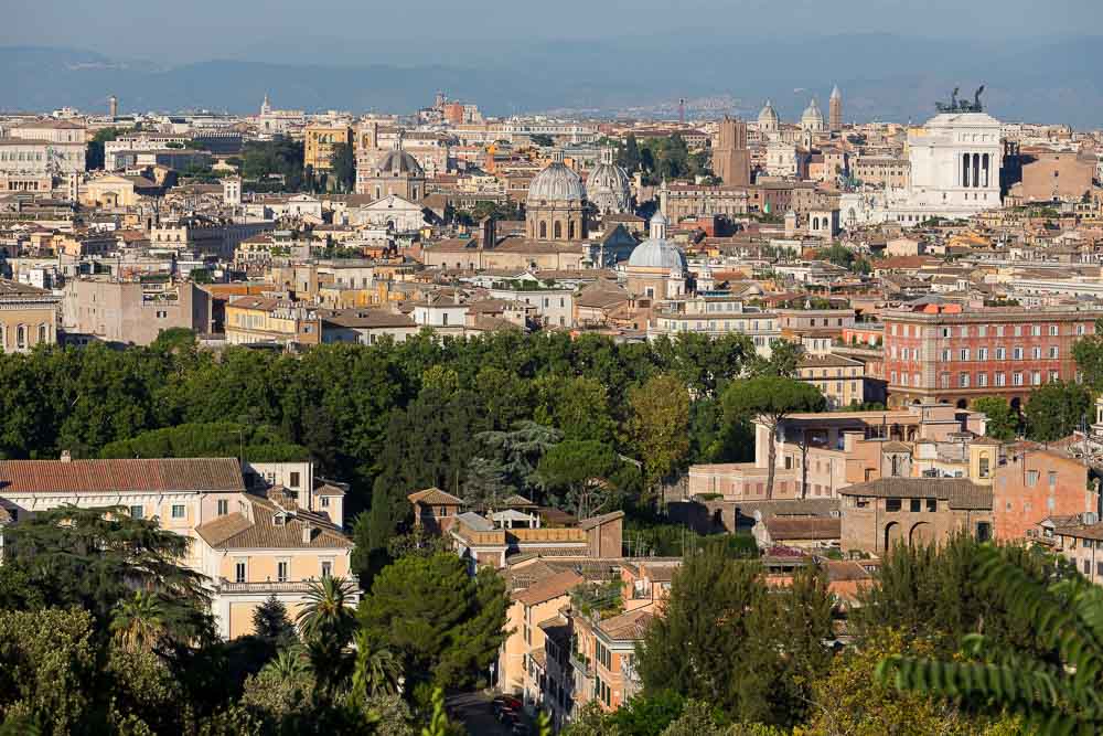 The panoramic view over the roman skyline