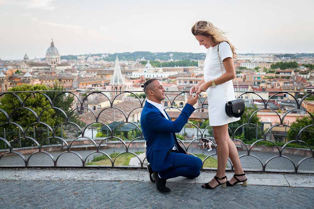 Proposing over the roman skyline