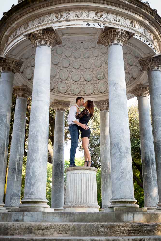 Inside Diana Temple in the Villa Borghese park