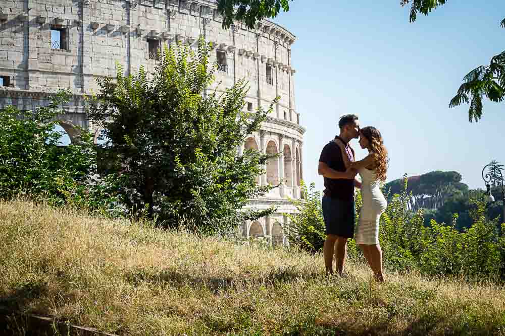 Hillside couple Engagement pictures in Rome