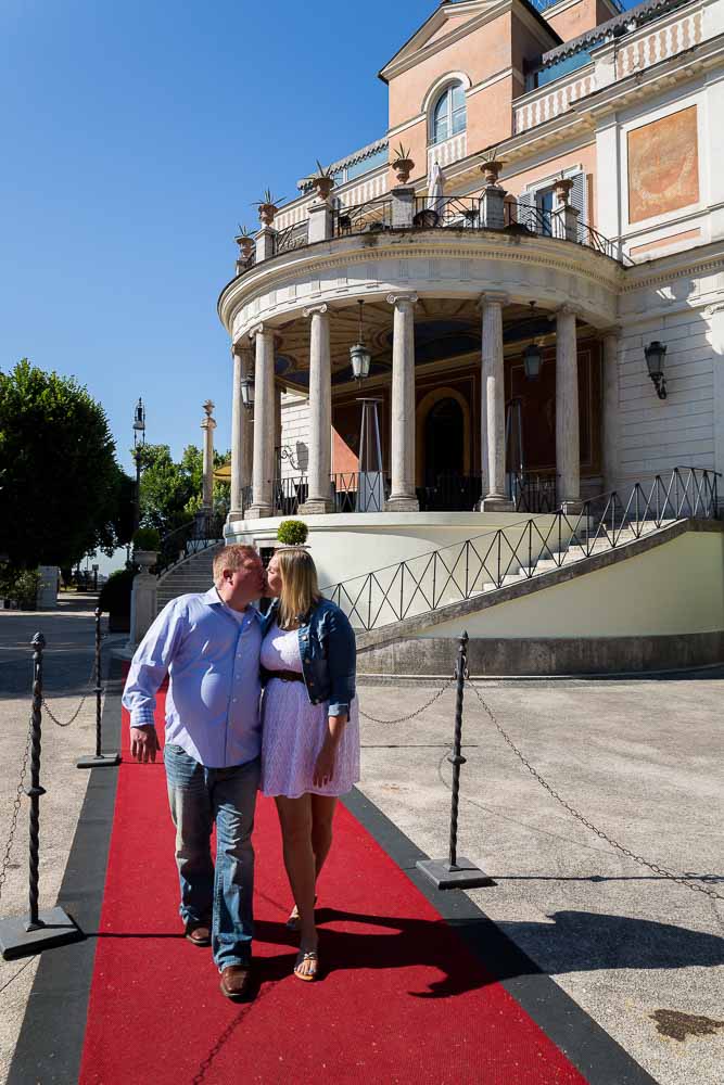 In love in Rome walking on the red carpet