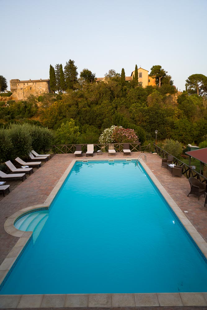 The swimming pool at Tragliata Borgo