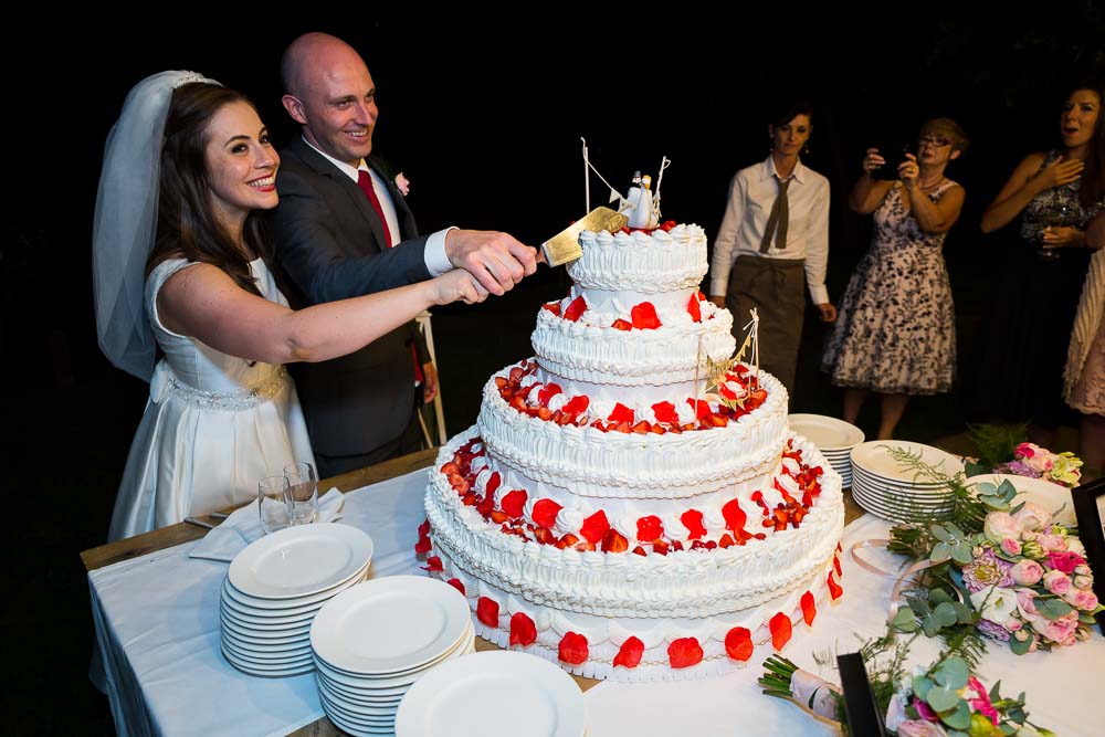 The cutting of the cake