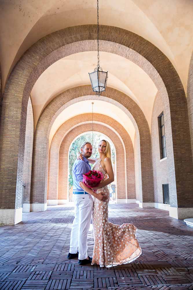 Engagement like photo shoot under arches