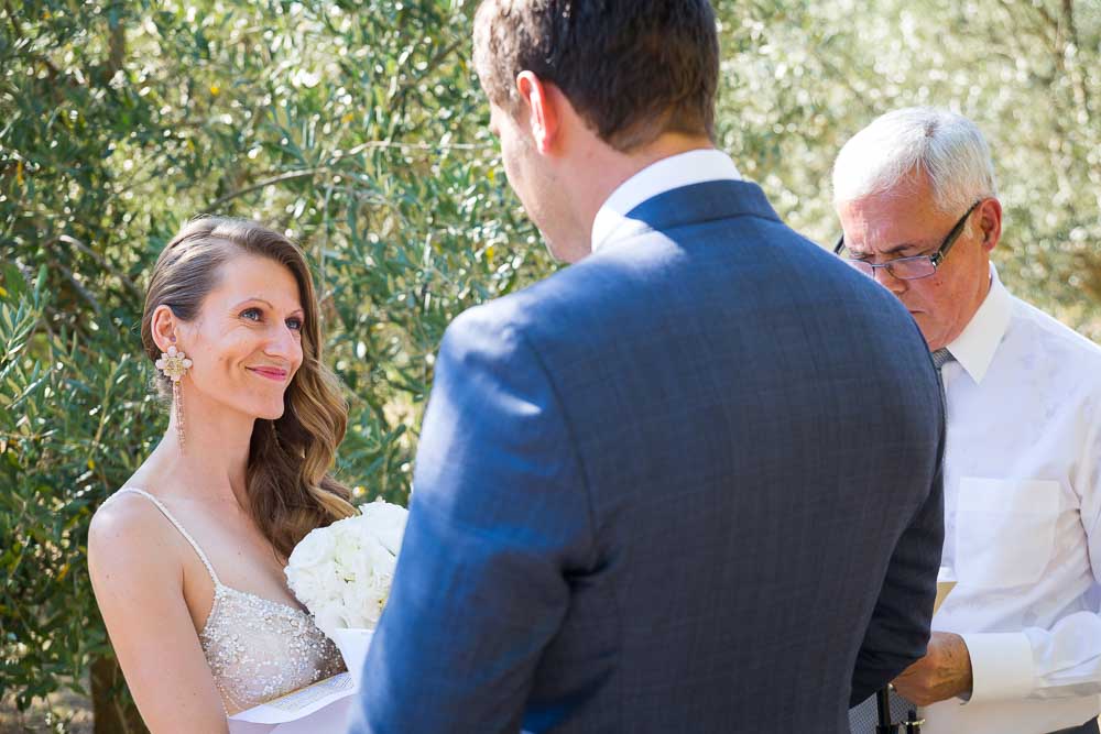 Bridal portrait while getting married