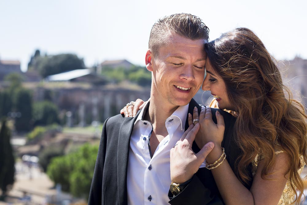 Close up shot of a couple in love in Italy. Engagement Shoot in Rome