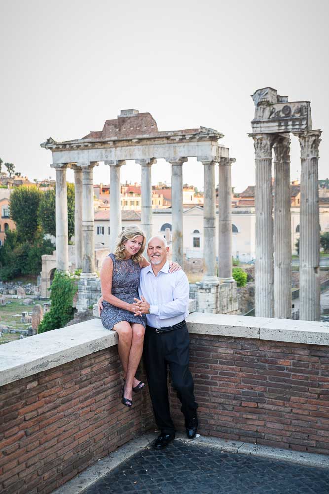 Posing in front of the roman forum