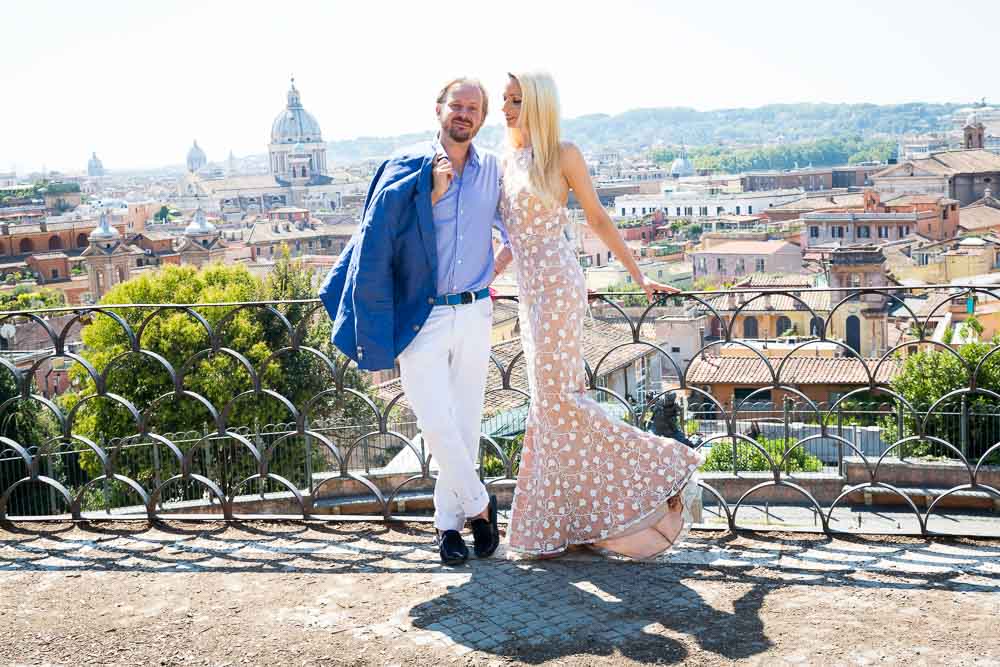 Love story photo session at Parco del Pincio