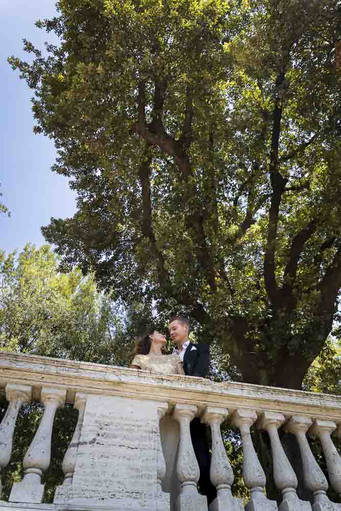 Snapshot of an engagement session in a park