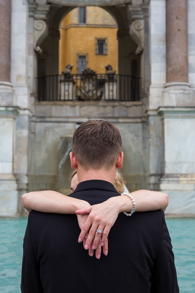 Wedding ring wedding couple portrait