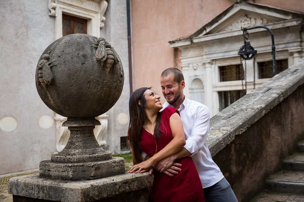 Portrait picture inside the courtyard