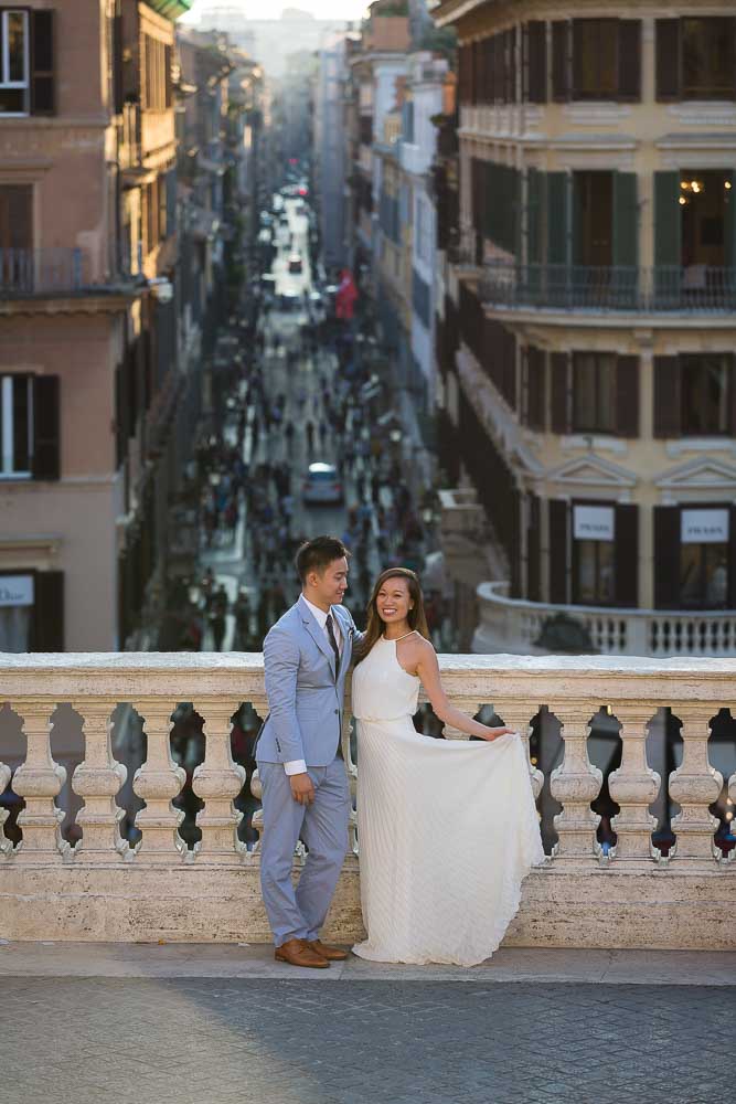 Wedding dress pose while together during a photo session