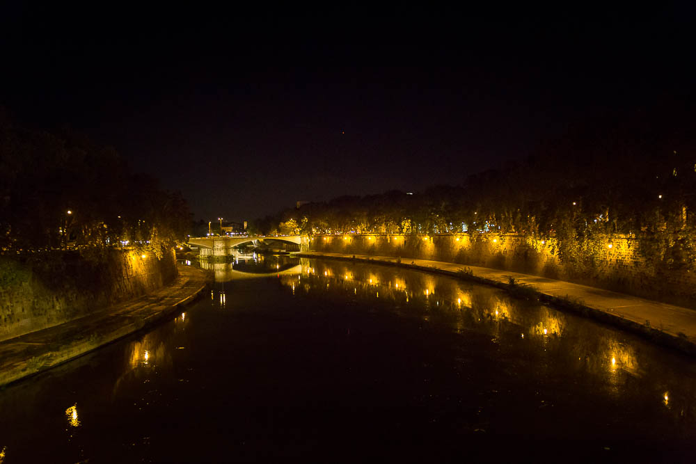 The Tiber river lights