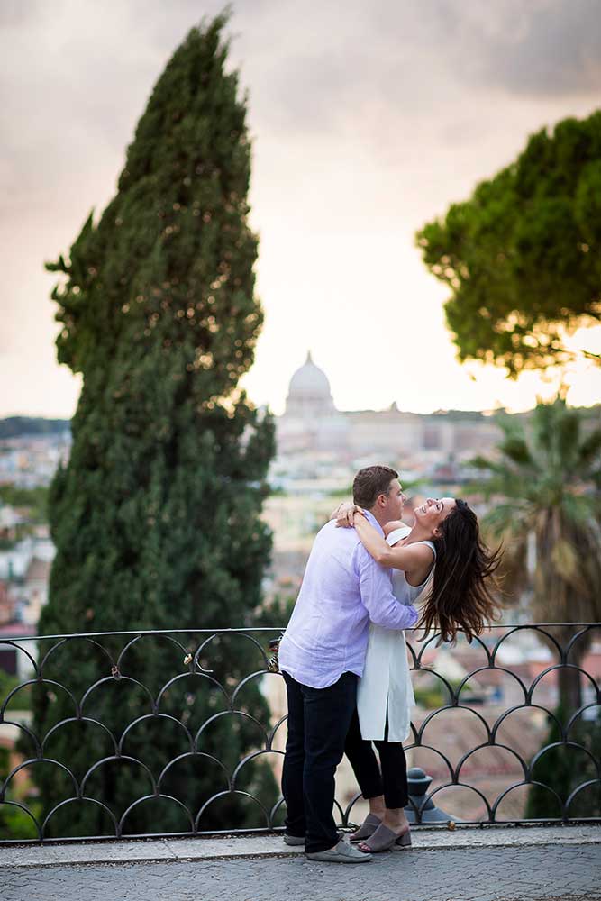 Final image surprise engagement in Rome Italy