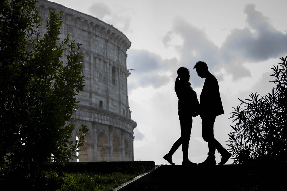 Engaged in Rome love story photo session