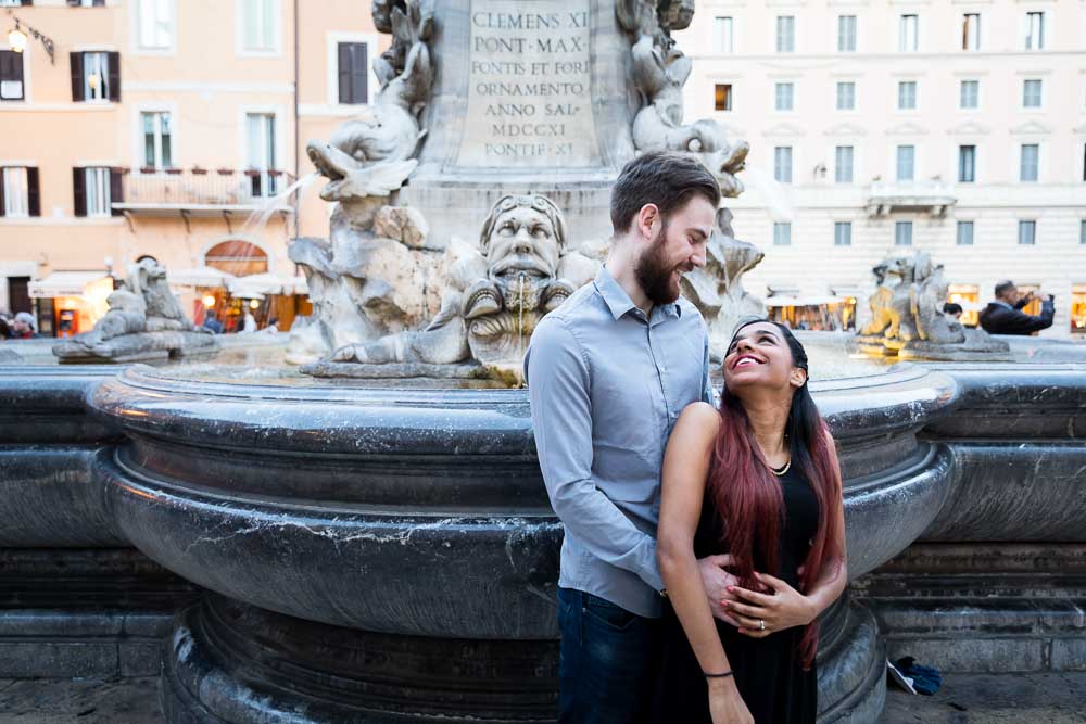 Pantheon water fountain portrait