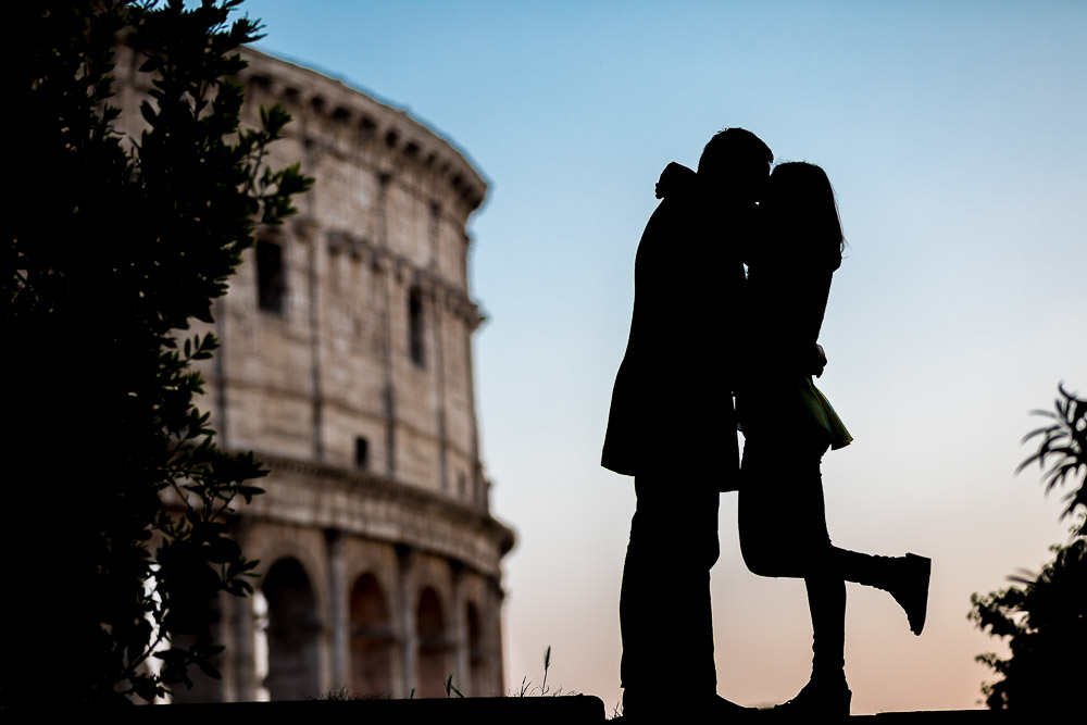 Portrait image of a couple during an Anniversary Photography Session t in Rome